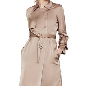 bcbgmaxazria satin trench coat